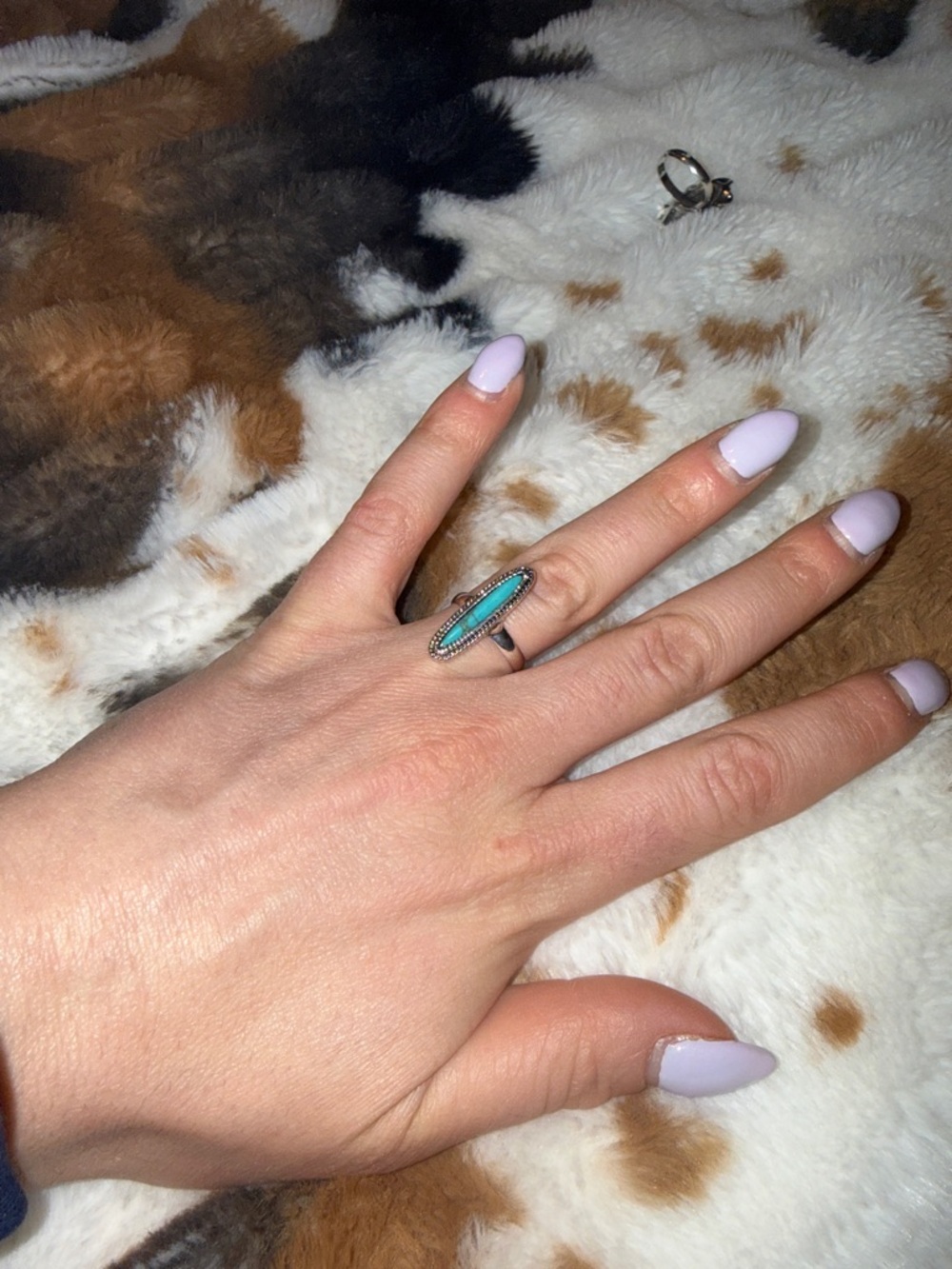 Silver Turquoise Marquise Ring